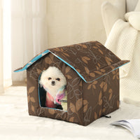 HKM-2801853 Waterproof Foldable Washable Pet Kennel for Dogs and Cats in Camouflage, Army Green, Brown, and Black Paw Print