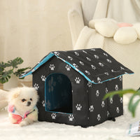 HKM-2801853 Waterproof Foldable Washable Pet Kennel for Dogs and Cats in Camouflage, Army Green, Brown, and Black Paw Print