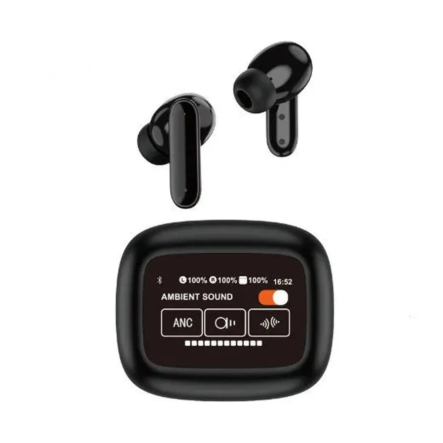 HKM-280211 Wireless In-Ear Headset with Smart Screen and Blue LED Battery Indicator – Noise Reduction for Clear Calls