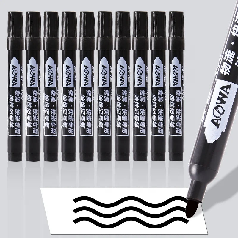 HKM-280339 Permanent Waterproof Marker Pen - Black, Blue, Red - Non-toxic Ink for Versatile Use