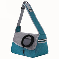 HKM-2804029 One Shoulder Crossbody Pet Bag in Light Grey, Royal Blue, Azure, Coffee, Light Pink, Black, Wine Red - Medium Capacity Oxford Cloth