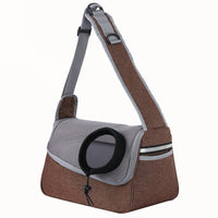 HKM-2804029 One Shoulder Crossbody Pet Bag in Light Grey, Royal Blue, Azure, Coffee, Light Pink, Black, Wine Red - Medium Capacity Oxford Cloth