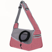 HKM-2804029 One Shoulder Crossbody Pet Bag in Light Grey, Royal Blue, Azure, Coffee, Light Pink, Black, Wine Red - Medium Capacity Oxford Cloth
