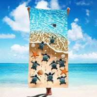 HKM-280467 Microfiber Beach Towel with Vibrant Prints - Soft and Quick-Drying Bath Towel