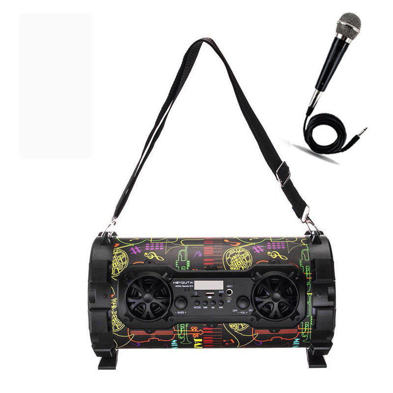 HKM-280531 Outdoor High-Power Bluetooth Speaker with Wired and Wireless Microphone, USB Connection, Built-in Lithium Battery, 25W Output, 15m Range, MP3 Support, 3-Hour Playtime