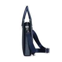 HKM-280595 Large Capacity Leather Computer Bag for Business with Shoulder and Diagonal Strap