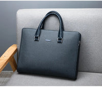 HKM-280595 Large Capacity Leather Computer Bag for Business with Shoulder and Diagonal Strap