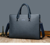 HKM-280595 Large Capacity Leather Computer Bag for Business with Shoulder and Diagonal Strap