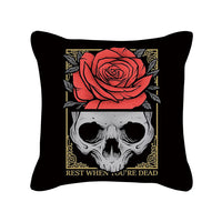 HKM-280595 Skull Print Super Soft Polyester Square Pillow Cushion Cover 45x45cm