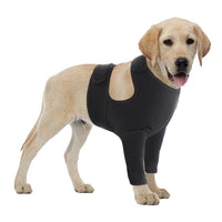 HKM-2806205 Dog Front Leg Protective Gear - Double Layer Polyester Cover in Black, Dark Gray, and Light Gray, Various Sizes Available