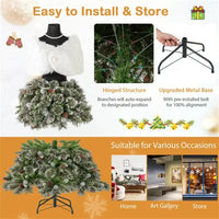 HKM-280659 5 FT Pre-Lit Artificial Christmas Mannequin Tree - Elegant Holiday Decor
