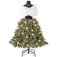 HKM-280659 5 FT Pre-Lit Artificial Christmas Mannequin Tree - Elegant Holiday Decor