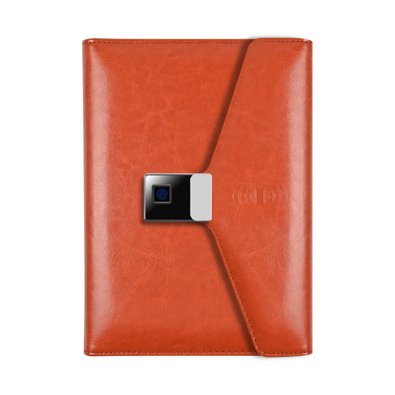 HKM-280723 Bluetooth Fingerprint Lock Notepad with 16GB Memory and Wireless Charging Capability