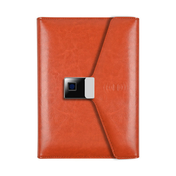 HKM-280723 Bluetooth Fingerprint Lock Notepad with 16GB Memory and Wireless Charging Capability