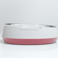 HKM-2807741 Stylish Glass Pet Bowl with ABS Base - 160ml Water, 100g Grain Capacity, 16cm x 13.5cm x 4cm