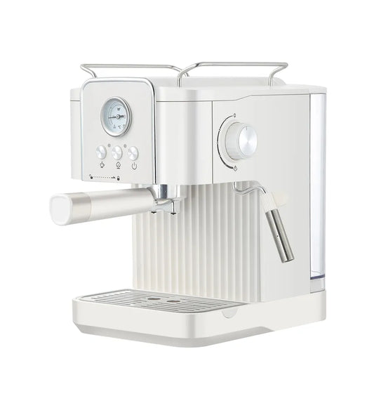 HKM-280787 Italian Semi-Automatic Espresso Machine for Home Use, Stainless Steel Cappuccino Maker, 15-20 Bar Pressure