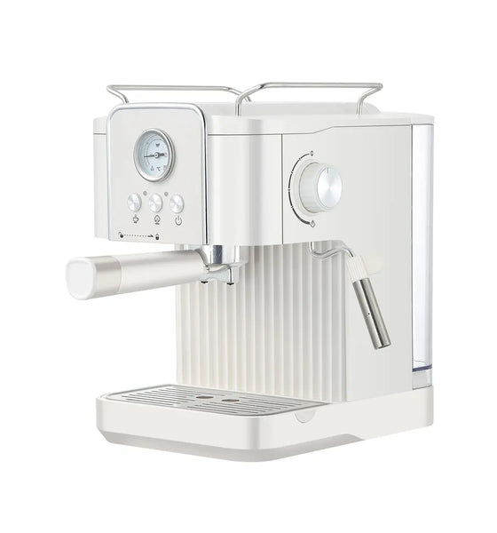 HKM-280787 Italian Semi-Automatic Espresso Machine for Home Use, Stainless Steel Cappuccino Maker, 15-20 Bar Pressure