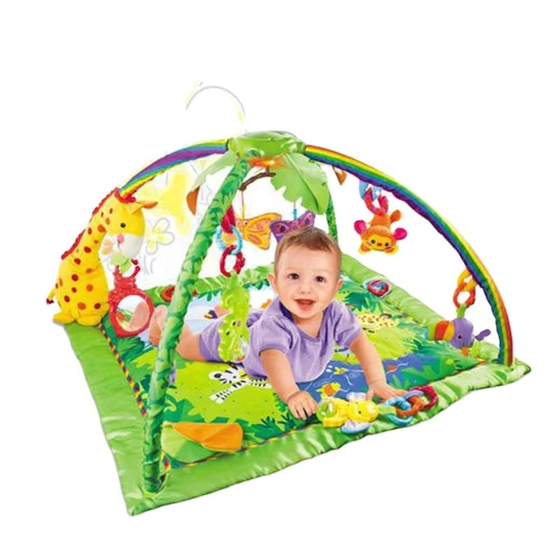 HKM-280851 Soft Cloth Baby Gym with Lights & Music - Educational Activity Play Mat for Infants