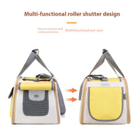 HKM-2809789 Large Capacity Foldable Canvas Single Shoulder Pet Bag in Yellow, Green, or Black