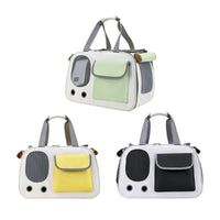 HKM-2809789 Large Capacity Foldable Canvas Single Shoulder Pet Bag in Yellow, Green, or Black