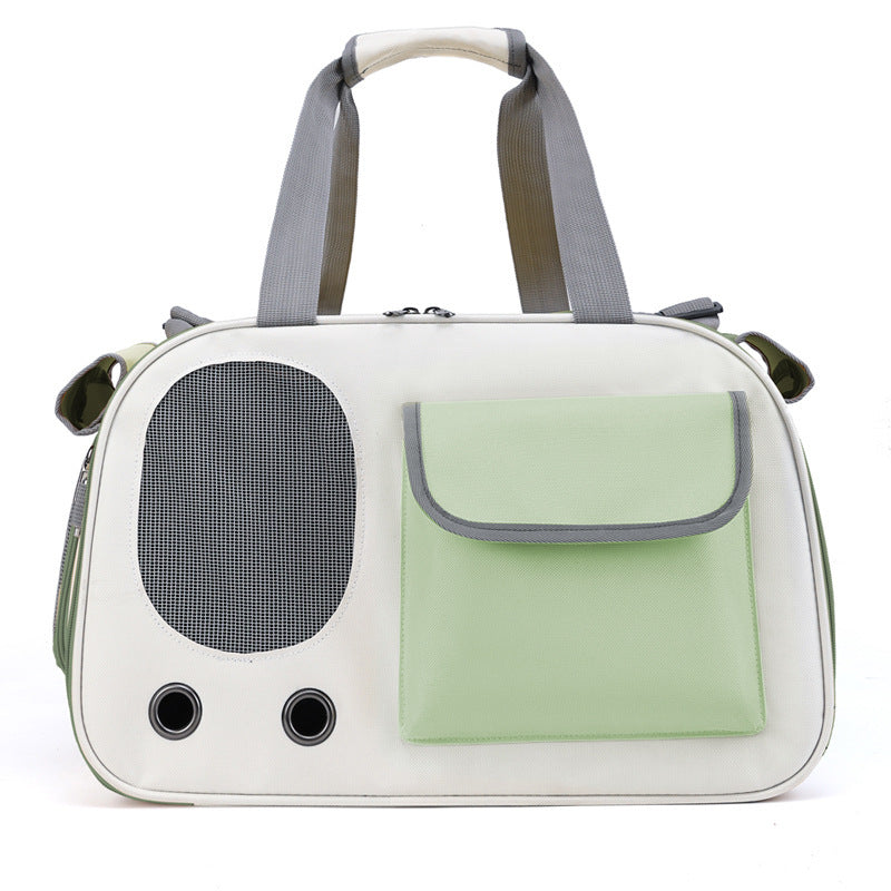 HKM-2809789 Large Capacity Foldable Canvas Single Shoulder Pet Bag in Yellow, Green, or Black