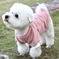 HKM-2809917 Warm Thickened Mink Fur Leggings for Dogs and Cats in Yellow and Pink