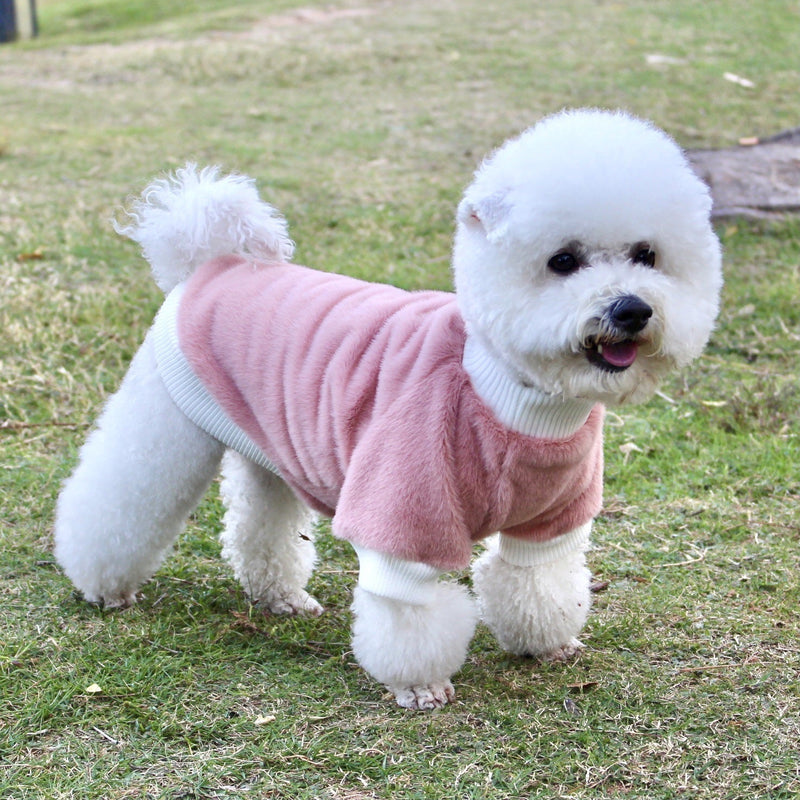 HKM-2809917 Warm Thickened Mink Fur Leggings for Dogs and Cats in Yellow and Pink