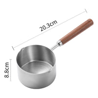 HKM-2811325 Stainless Steel Dog Food Scoop with Wooden Handle for Accurate Measuring