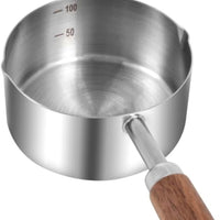 HKM-2811325 Stainless Steel Dog Food Scoop with Wooden Handle for Accurate Measuring