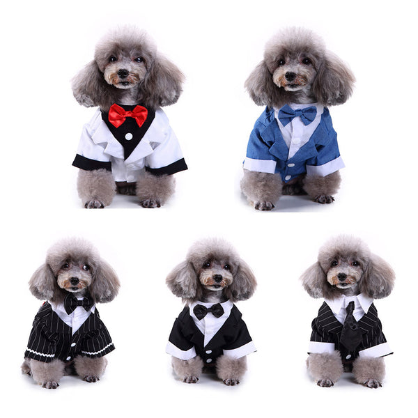 HKM-2811709 Stylish Polyester Dog Suit - England Inspired Pet Outfit for All Sizes