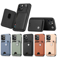 HKM-281299 Creative Anti-Fall Mobile Phone Case with Card Holder Compatible with iPhone Models