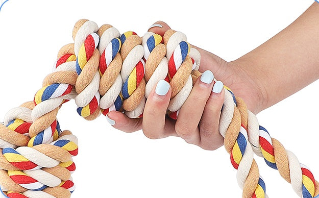 HKM-2814141 Pet Cotton Rope Chew Toy for Dogs - Teeth Cleaning and Molar Support