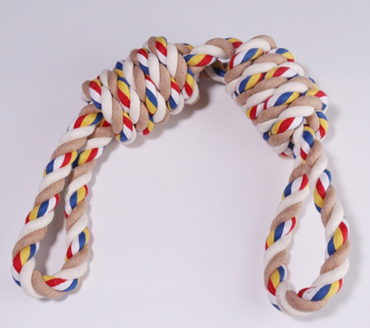 HKM-2814141 Pet Cotton Rope Chew Toy for Dogs - Teeth Cleaning and Molar Support
