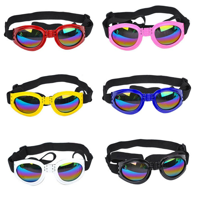 HKM-2814909 Stylish Pet Sunglasses for Dogs Over 12 kg - UV Protection & Adjustable Fit