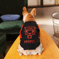 HKM-2815677 Casual Knitted Velvet Sweater for Dogs - Tiger Head Bullfighting Suit in Black
