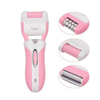 HKM-281619 3-in-1 Rechargeable Cordless Callus Remover with Ergonomic Grip for Smooth Skin Removal
