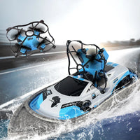 HKM-281619 3 in 1 Remote Control Hovercraft Drone Boat - Electric Vehicle for Air, Land, and Water Use