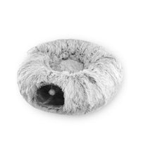 HKM-2817341 Cozy Plush Winter Cat Bed with Warm Cushion - Spacious Pet Basket, 85*85*26cm