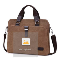HKM-281747 Custom Canvas Sleeve Case for 13-15 Inch Laptops with Handle and Shoulder Strap