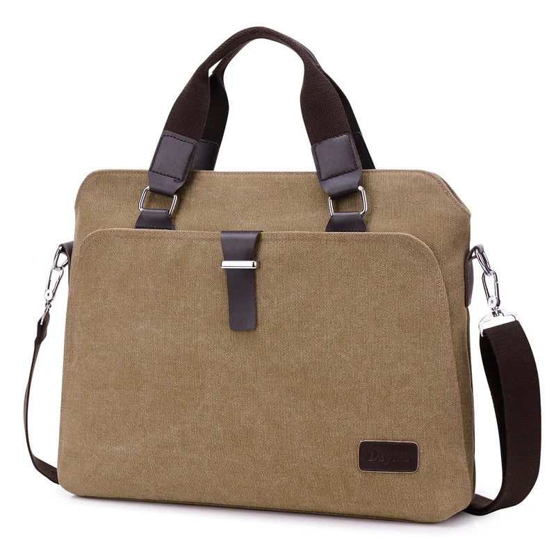 HKM-281747 Custom Canvas Sleeve Case for 13-15 Inch Laptops with Handle and Shoulder Strap