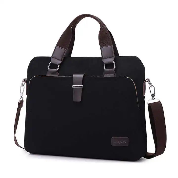 HKM-281747 Custom Canvas Sleeve Case for 13-15 Inch Laptops with Handle and Shoulder Strap