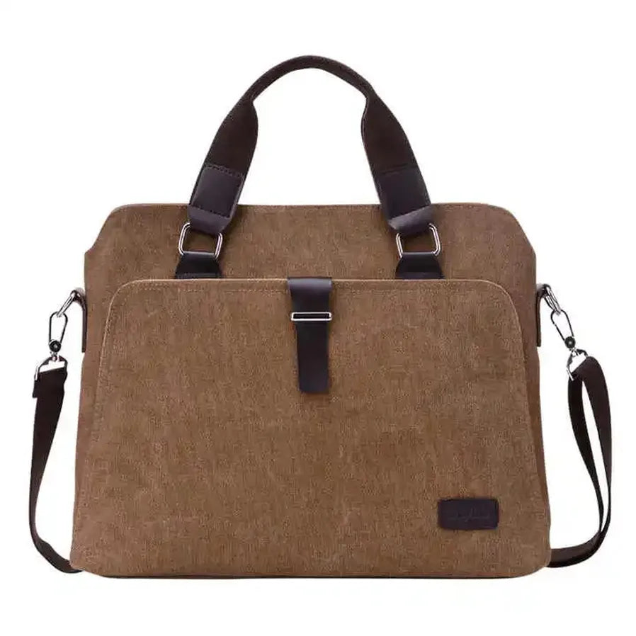 HKM-281747 Custom Canvas Sleeve Case for 13-15 Inch Laptops with Handle and Shoulder Strap