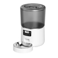 HKM-281811 4L WiFi Smart Pet Feeder with Stainless Steel Bowl for Dogs and Cats - White and Black Options