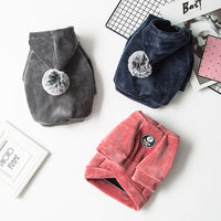 HKM-2818365 Pet Warm Hoodie - Cozy Cloth Sweater Available in Red, Navy Blue, and Grey, Multiple Sizes XS-XXL