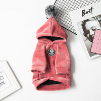 HKM-2818365 Pet Warm Hoodie - Cozy Cloth Sweater Available in Red, Navy Blue, and Grey, Multiple Sizes XS-XXL