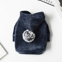 HKM-2818365 Pet Warm Hoodie - Cozy Cloth Sweater Available in Red, Navy Blue, and Grey, Multiple Sizes XS-XXL