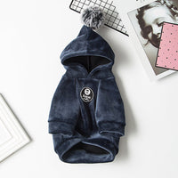 HKM-2818365 Pet Warm Hoodie - Cozy Cloth Sweater Available in Red, Navy Blue, and Grey, Multiple Sizes XS-XXL