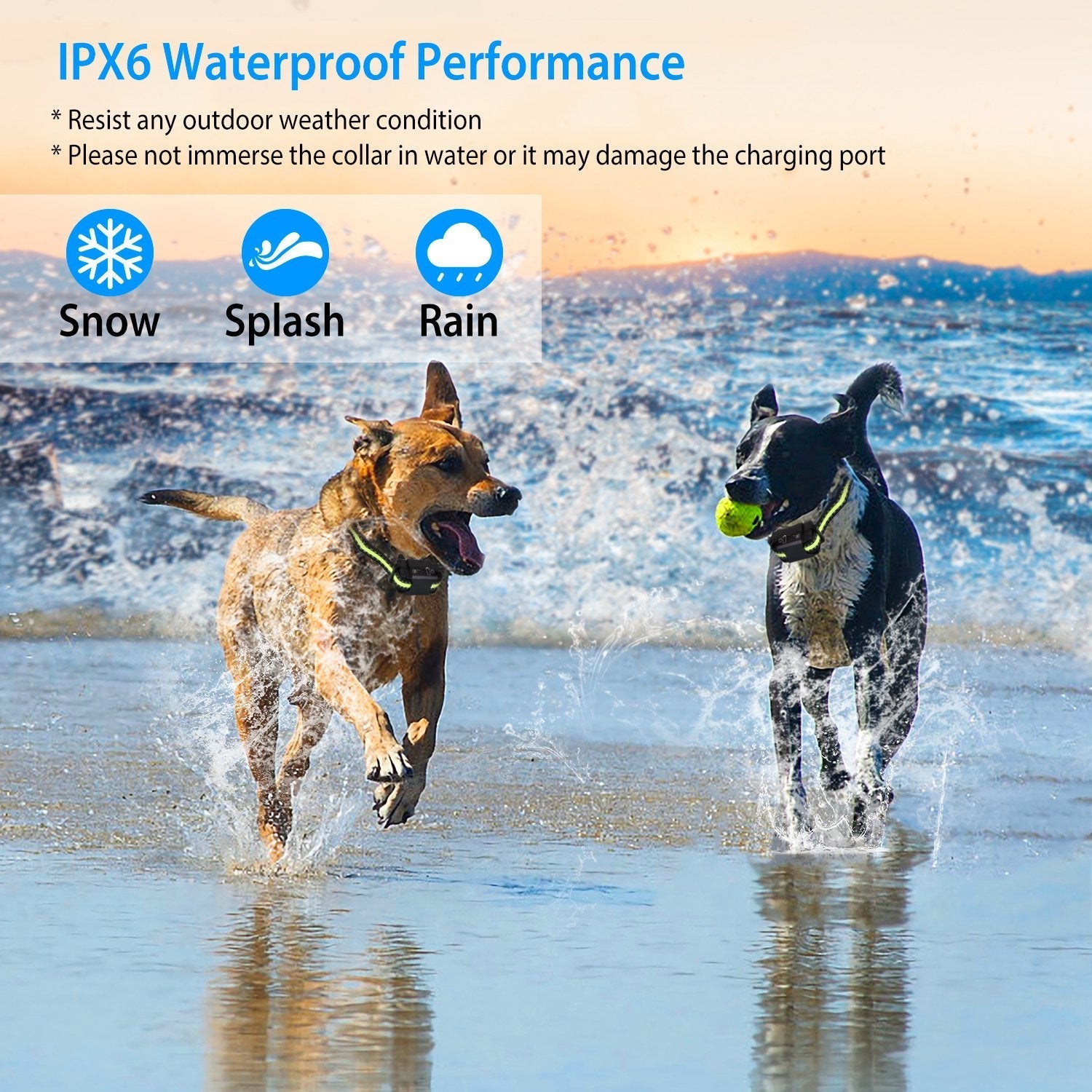 HKM-2818749 Rechargeable Waterproof Dog Bark Collar with Beep, Vibration, and Static Modes for Training