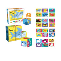 HKM-281875 6 in 1 Jigsaw Puzzle Set for Kids - Ocean, Insect, Universe, Arctic Themes, Educational Fun