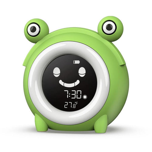 HKM-281875 Cartoon Round LCD Alarm Clock with Thermometer and Luminous Function